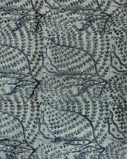 KALAMKARI :INDIGO BLUE : BLACK