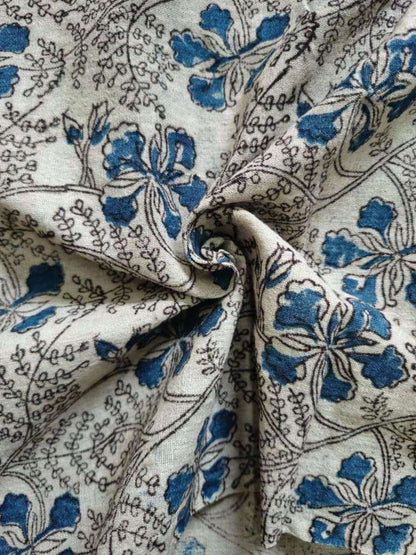 KALAMKARI : BEIGE :INDIGO : BLACK