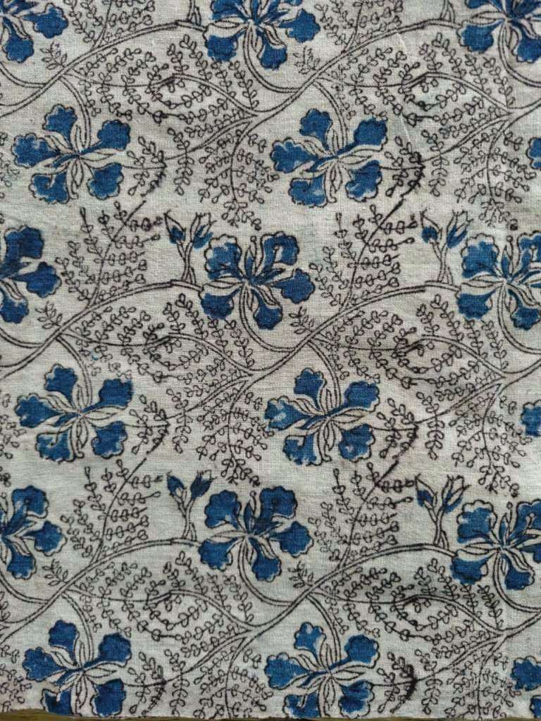 KALAMKARI : BEIGE :INDIGO : BLACK