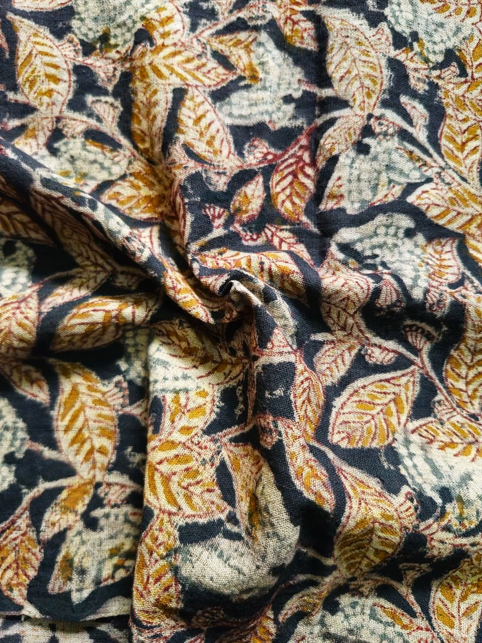 KALAMKARI : MADDER : ORANGE: BLACK; BEIGE