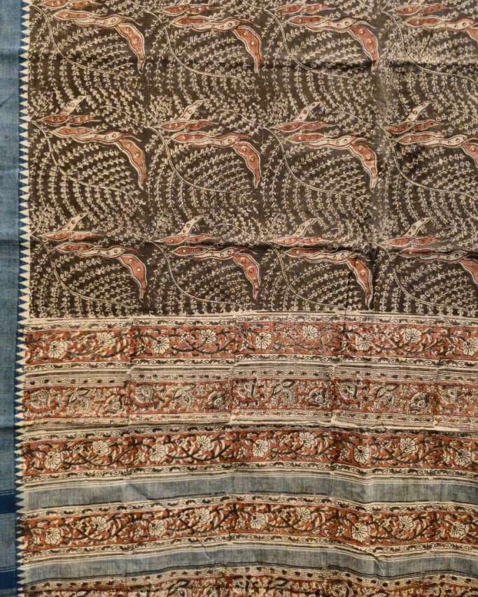 KALAMKARI SAREE : BLACK : MANJISTA