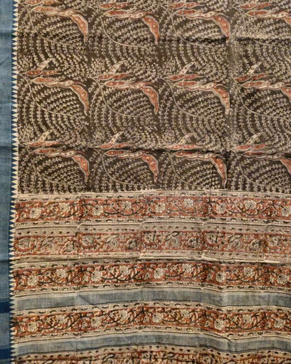 KALAMKARI SAREE : BLACK : MANJISTA