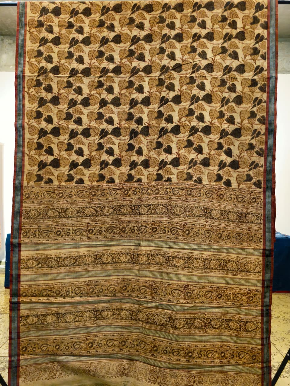 KALAMKARI SAREE : MADDER:ANAR:OLIVE