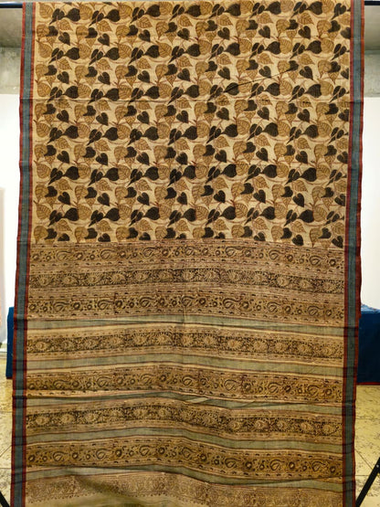 KALAMKARI SAREE : MADDER:ANAR:OLIVE