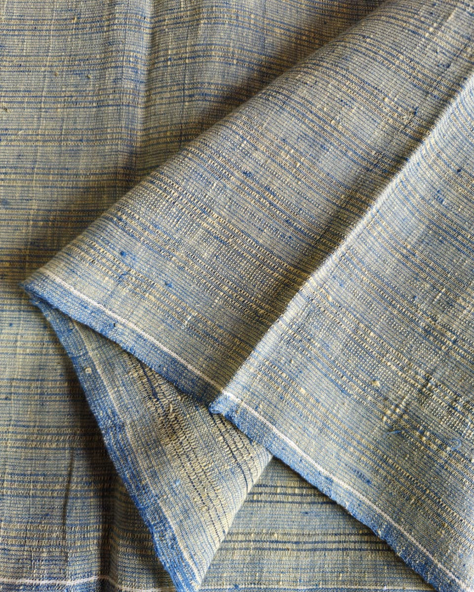 ORGANIC 4 PEDAL  FABRIC : ANAR YELLOW : LIGHT INDIGO : STRIPES