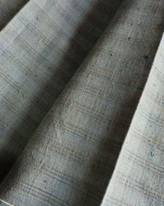 ORGANIC 4 PEDAL  FABRIC : INDIGO : OLIVE GREEN: STRIPES