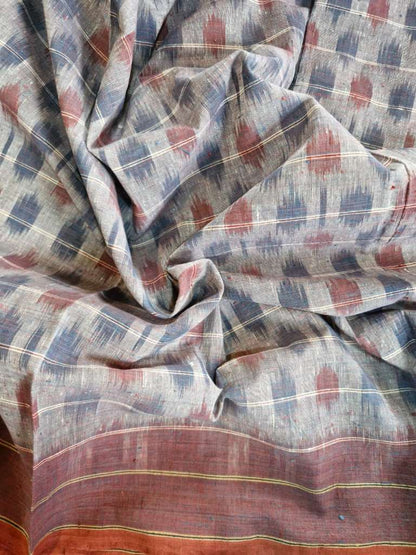 ORGANIC WEFT IKKATH  :MADDER :KORA: INDIGO