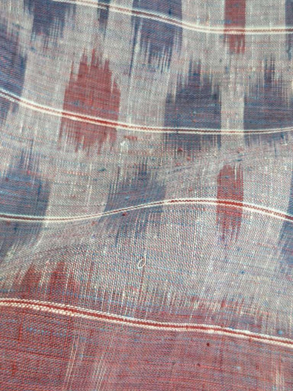 ORGANIC WEFT IKKATH  :MADDER :KORA: INDIGO