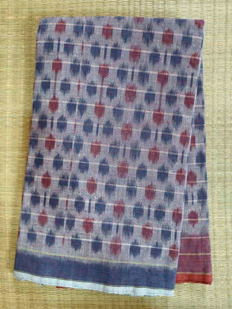 ORGANIC WEFT IKKATH  :MADDER :KORA: INDIGO