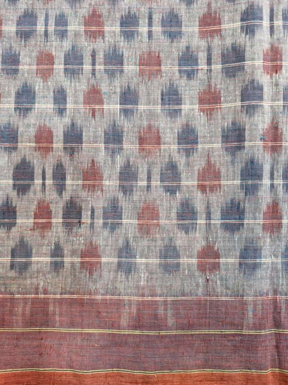 ORGANIC WEFT IKKATH  :MADDER :KORA: INDIGO
