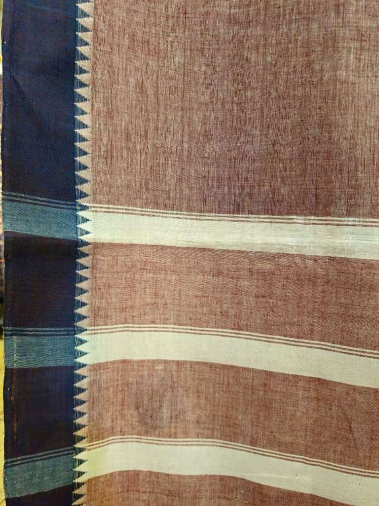 CROSS COLOUR SAREE : ALIZARIN RED : KORA