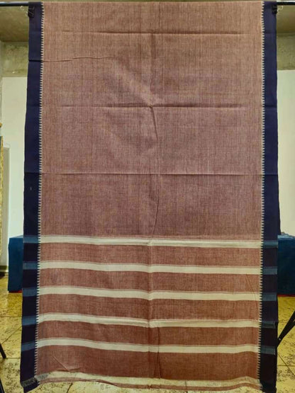 CROSS COLOUR SAREE : ALIZARIN RED : KORA