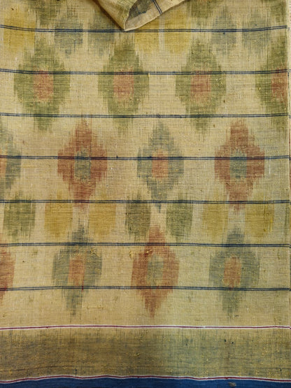 ORGANIC WEFT IKKATH  :ANAR :INDIGO:MADDER