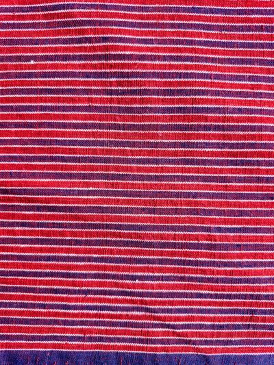 GEOMETRIC FABRIC : ALIZARI RED :DARK INDIGO : KORA