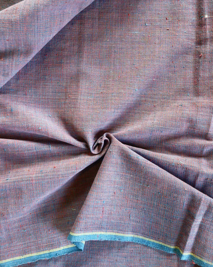 MICRO CHECKS ORGANIC : LIGHT INDIGO:ALIZARIN RED