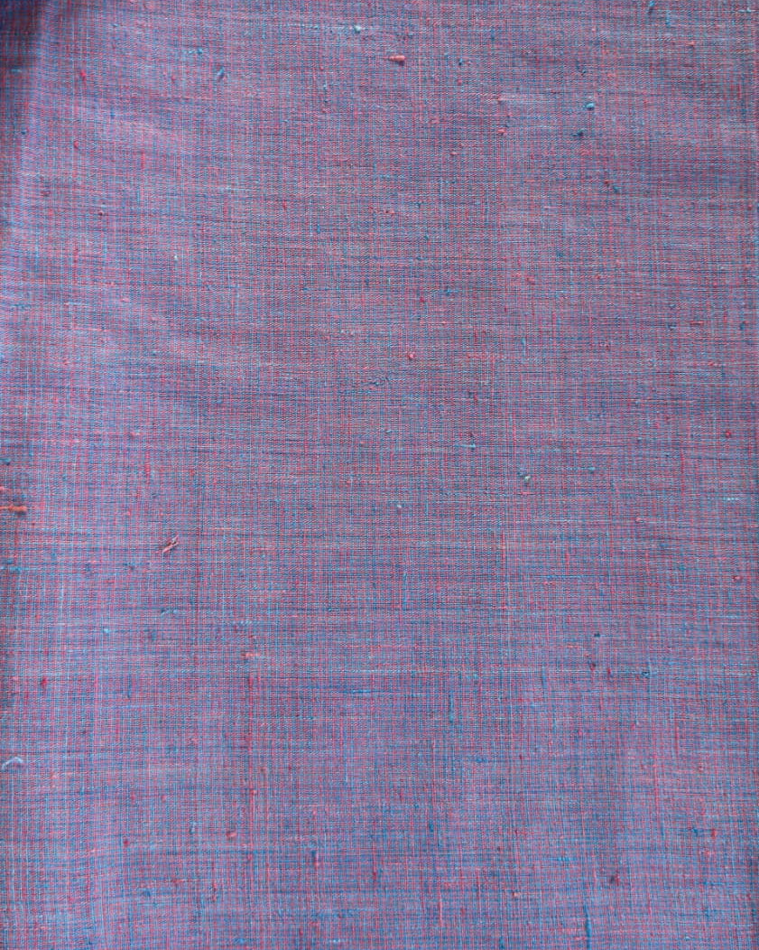 MICRO CHECKS ORGANIC : LIGHT INDIGO:ALIZARIN RED