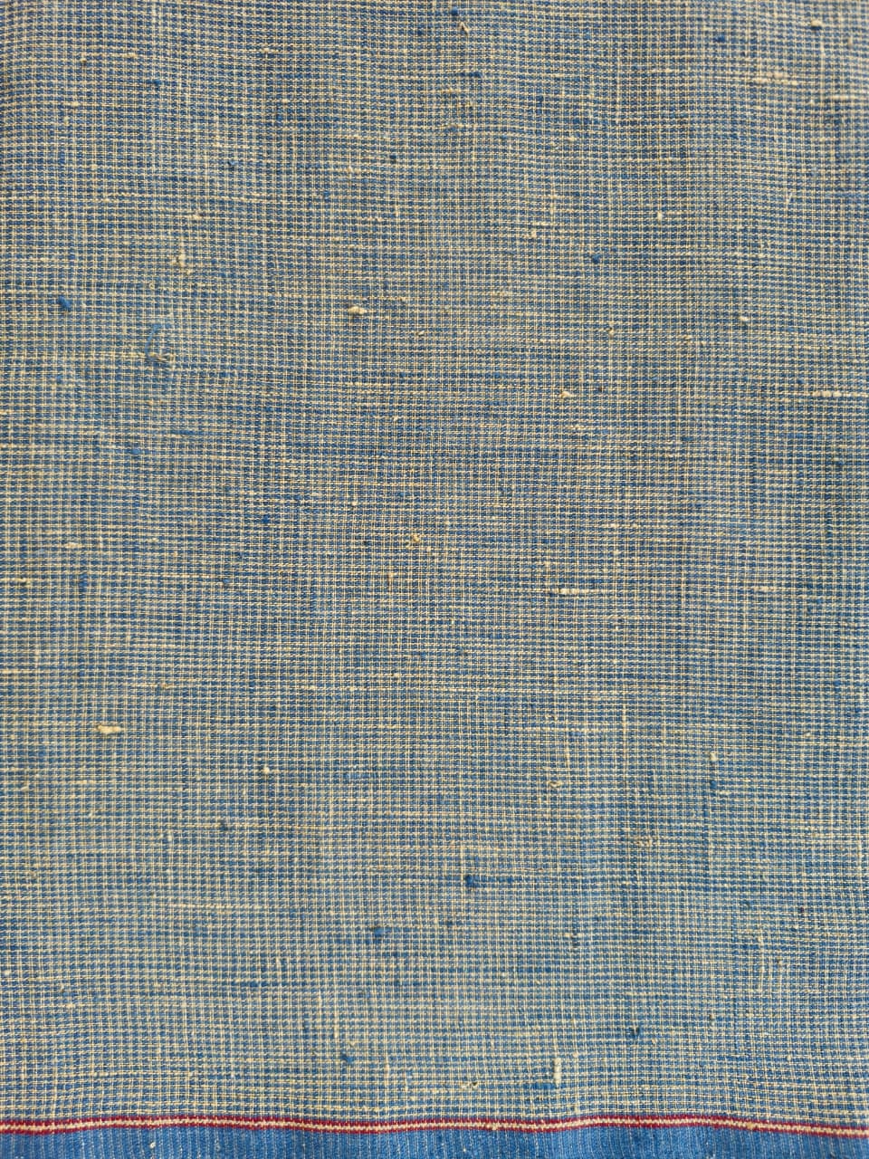 MICRO CHECKS ORGANIC : DARK INDIGO:ANAR YELLOW