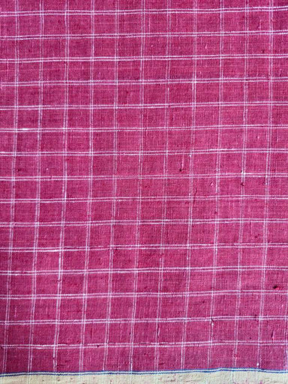ORGANIC GEOMETRIC FABRIC:ALIZARIN RED:KORA