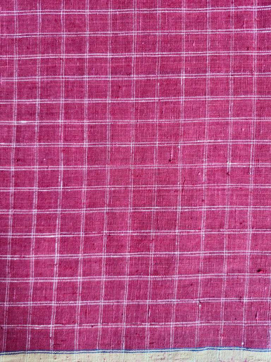 ORGANIC GEOMETRIC FABRIC:ALIZARIN RED:KORA