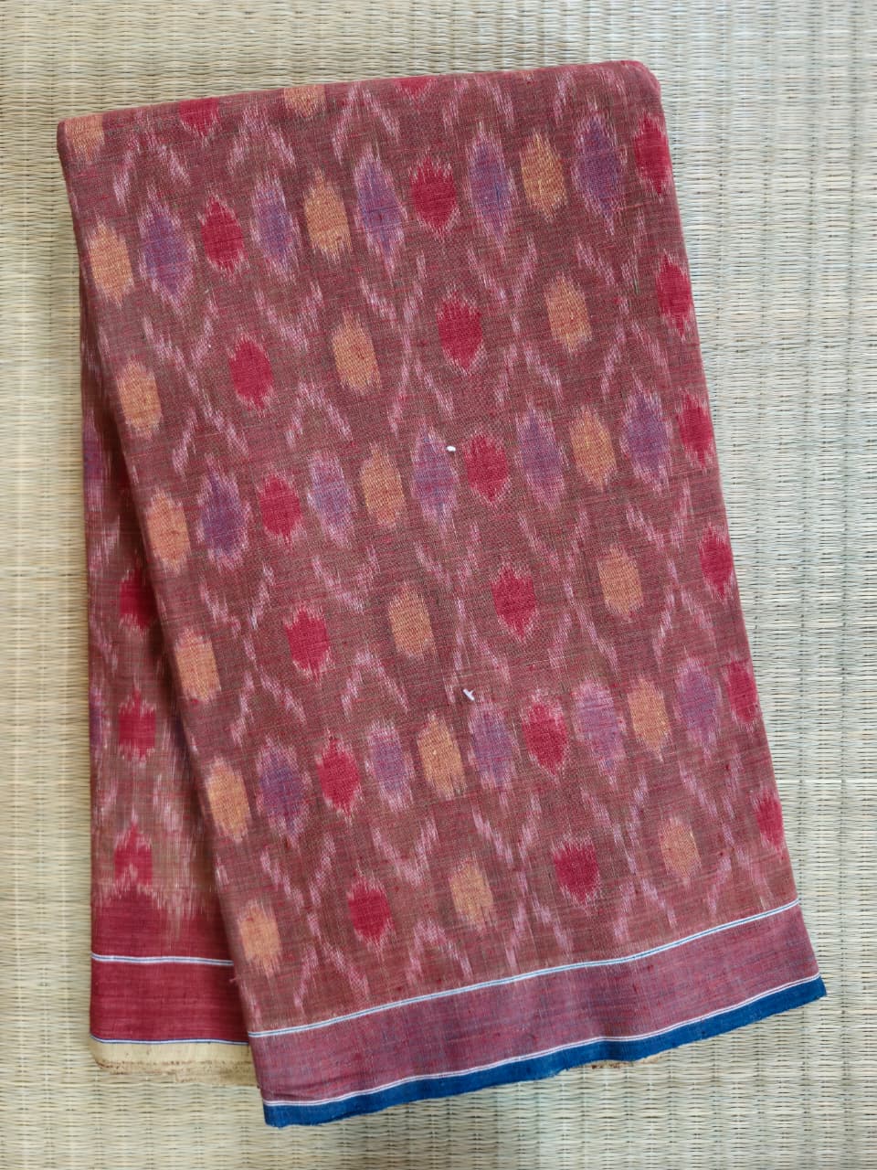 ORGANIC WEFT IKKATH  :MANJISTA:ANAR GREEN:SAPAN:KATHA