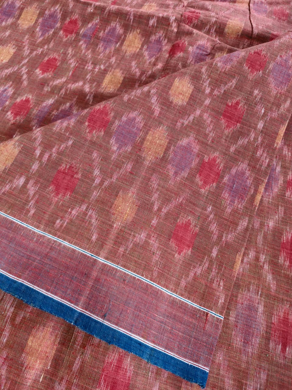 ORGANIC WEFT IKKATH  :MANJISTA:ANAR GREEN:SAPAN:KATHA