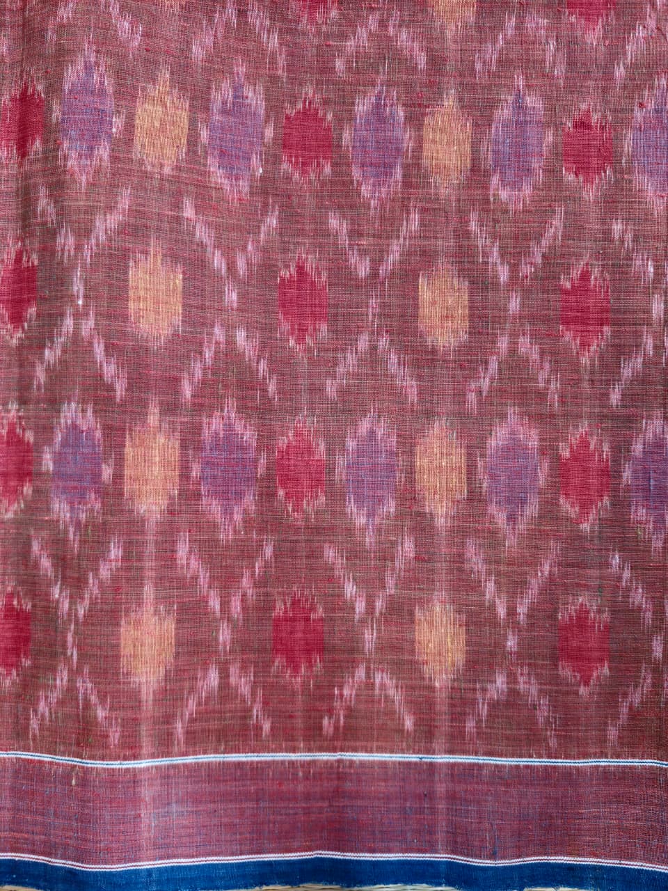 ORGANIC WEFT IKKATH  :MANJISTA:ANAR GREEN:SAPAN:KATHA