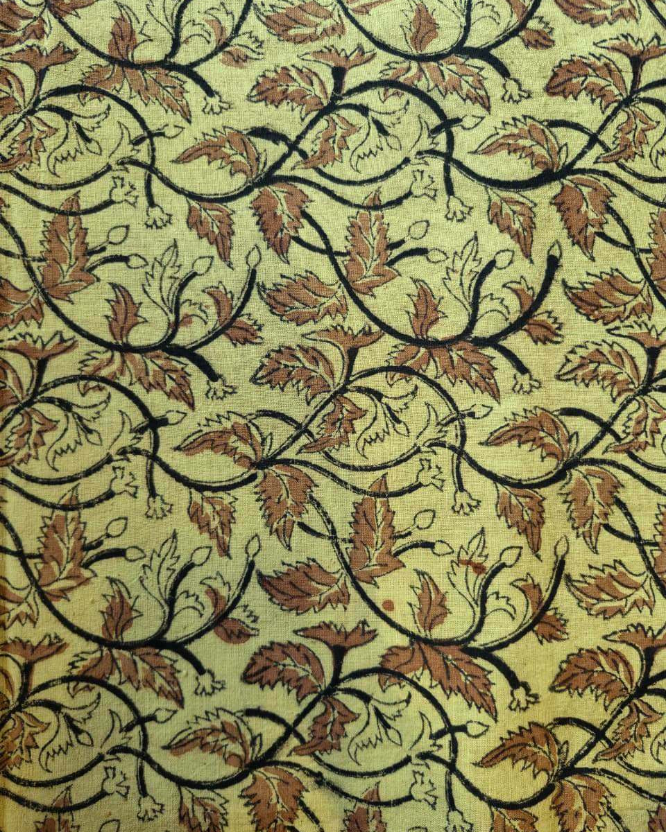 KALAMKARI :ANAR YELLOW: BLACK :MANJISTA