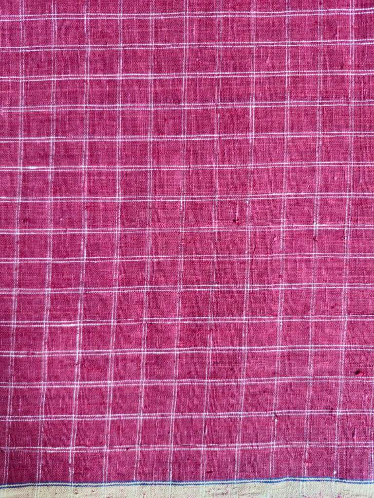 ORGANIC GEOMETRIC FABRIC:ALIZARIN RED:KORA