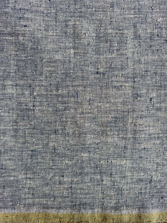 ORGANIC CROSS COLOUR FABRIC : KORA: INDIGO