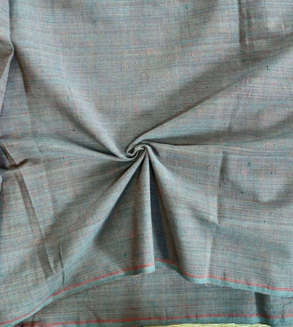 ORGANIC CROSS COLOUR FABRIC : GREEN INDIGO : MANJISTA