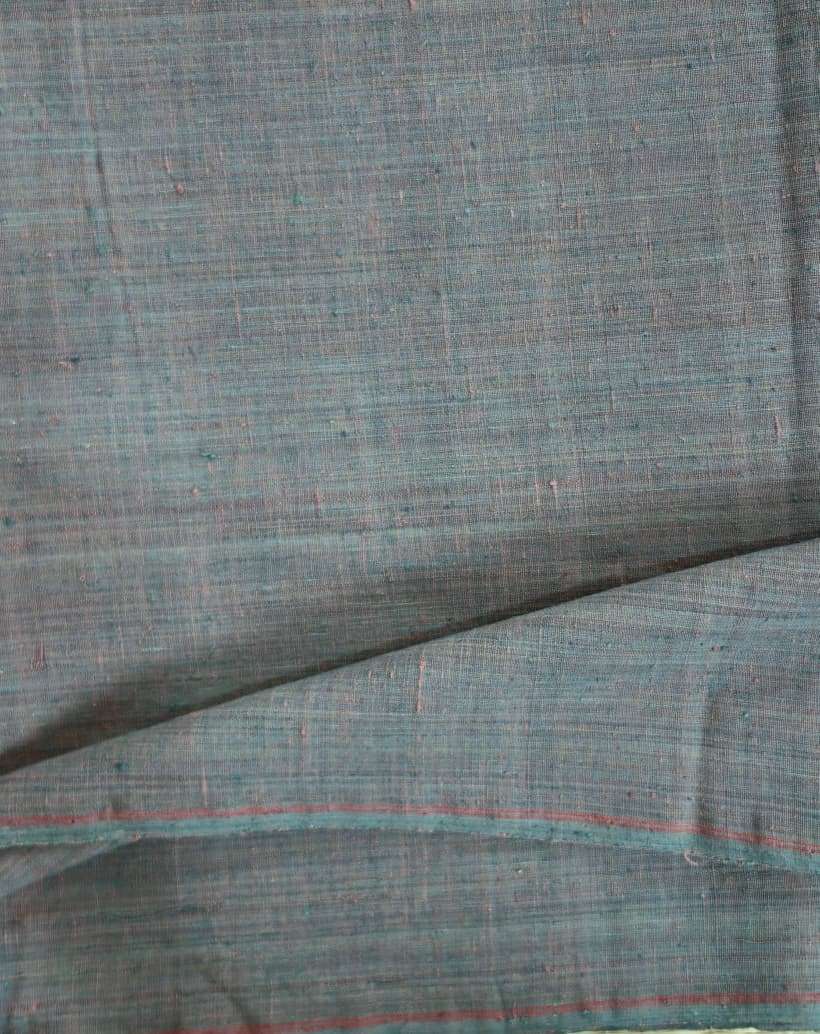 ORGANIC CROSS COLOUR FABRIC : GREEN INDIGO : MANJISTA