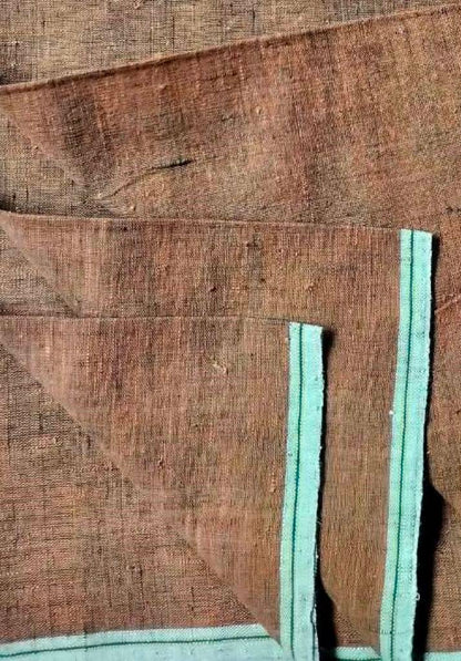 ORGANIC CROSS COLOUR FABRIC : KATHA BROWN  : BLACK