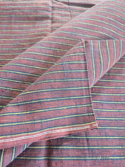 ORGANIC GEOMETRIC FABRIC:  KORA :ANAR:KATHA BROWN:INDIGO :BLACK: