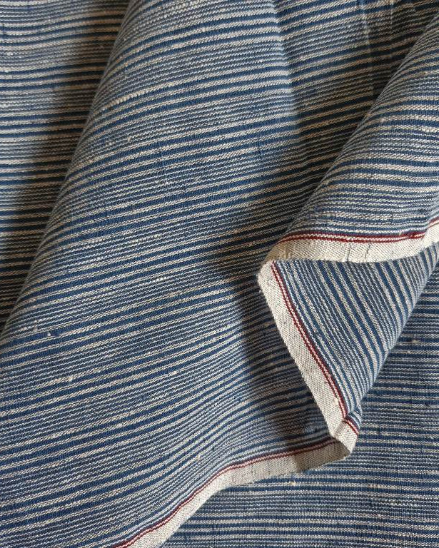 ORGANIC GEOMETRIC FABRIC: DARK INDIGO: KORA