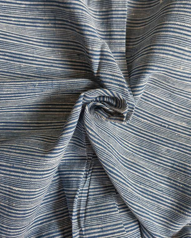 ORGANIC GEOMETRIC FABRIC: DARK INDIGO: KORA