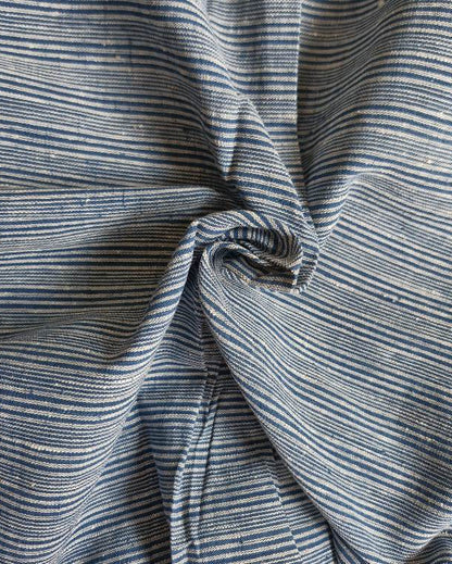 ORGANIC GEOMETRIC FABRIC: DARK INDIGO: KORA