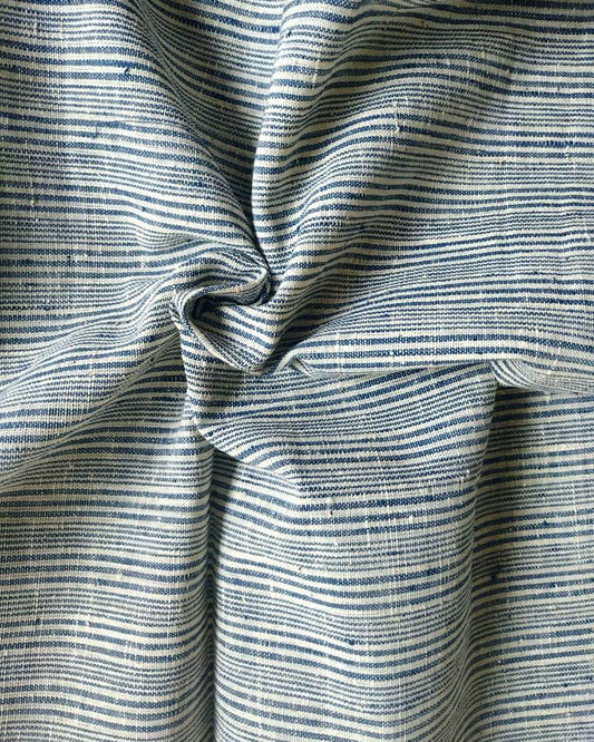 ORGANIC GEOMETRIC FABRIC: KORA : DARK INDIGO