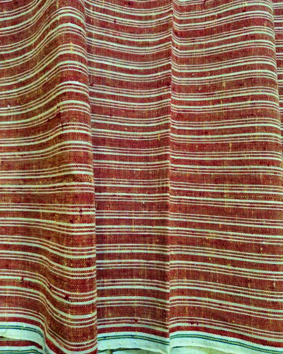 ORGANIC GEOMETRIC FABRIC:  ALIZARIN RED : ANAR YELLOW :KORA