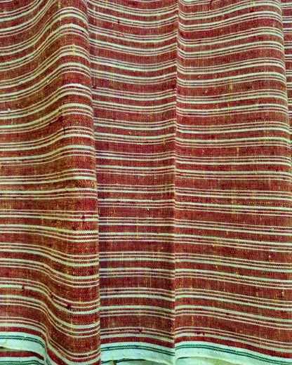 ORGANIC GEOMETRIC FABRIC:  ALIZARIN RED : ANAR YELLOW :KORA