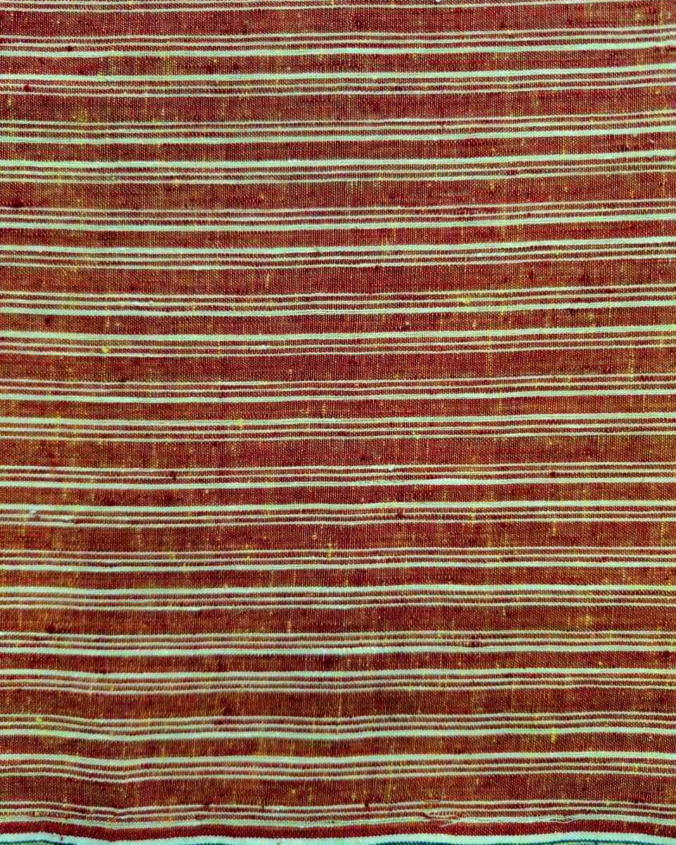ORGANIC GEOMETRIC FABRIC:  ALIZARIN RED : ANAR YELLOW :KORA