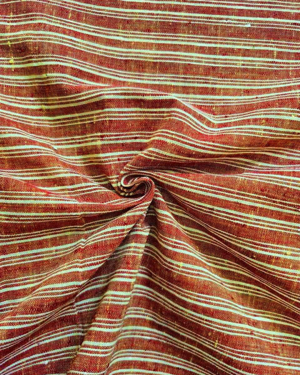 ORGANIC GEOMETRIC FABRIC:  ALIZARIN RED : ANAR YELLOW :KORA