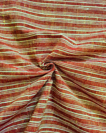 ORGANIC GEOMETRIC FABRIC:  ALIZARIN RED : ANAR YELLOW :KORA
