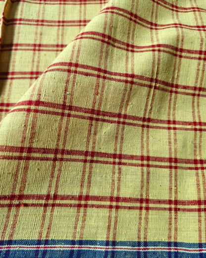 ORGANIC GEOMETRIC FABRIC:ANAR:MADDER: