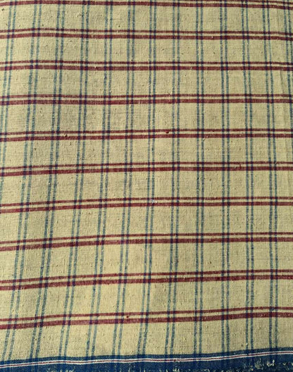 ORGANIC GEOMETRIC FABRIC:ANAR:MADDER:INDIGO