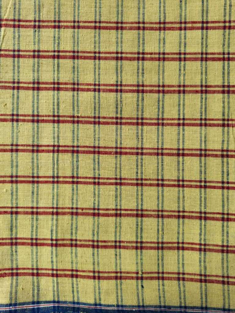 ORGANIC GEOMETRIC FABRIC:ANAR:MADDER:INDIGO