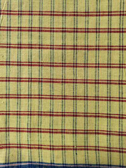ORGANIC GEOMETRIC FABRIC:ANAR:MADDER:INDIGO