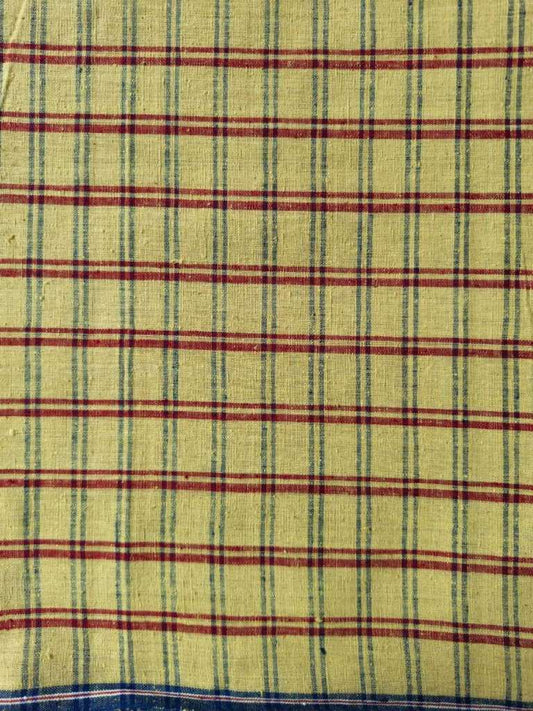 ORGANIC GEOMETRIC FABRIC:ANAR:MADDER:INDIGO