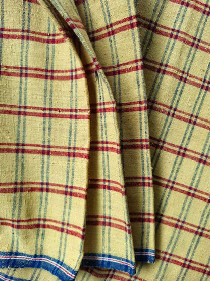ORGANIC GEOMETRIC FABRIC:ANAR:MADDER:INDIGO