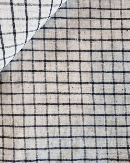 ORGANIC GEOMETRIC FABRIC: BLACK: KORA