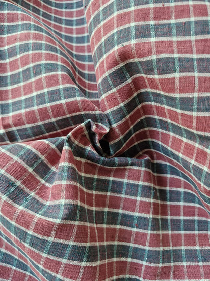 ORGANIC GEOMETRIC FABRIC: INDIGO GREEN:KORA:SAPPAN